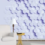 צורות תלת מימדיות בצבע כחול | StickDecor