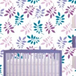 עלים סגולים עפים ברוח | StickDecor