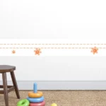 בורדר פרחים כתומים | StickDecor