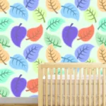 טפט | עלים צבעוניים על רקע ירוק | StickDecor