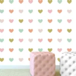 טפט | לבבות בצבעים עדינים | StickDecor