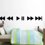 מדבקת קיר | כפתורי מוזיקה | StickDecor