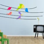 מדבקה | ציפורי שיר צבעוניות | StickDecor