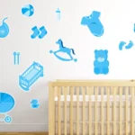 סט מדבקות לחדר תינוקות - כחול | StickDecor
