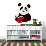 דובון קורא ספר | StickDecor