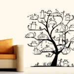 עץ חתולים ישנוניים | StickDecor