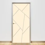 צורות גיאומטריות בז' לדלת | StickDecor