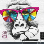 גרפיטי קוף מגניב | StickDecor