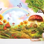כפר פטריות חמוד | StickDecor