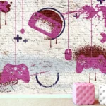 גרפיטי גיימינג ורוד | StickDecor