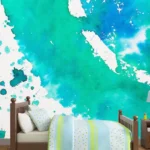 צבעי מים בגווני כחול | StickDecor