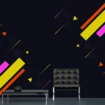 צורות צבעוניות על רקע כהה | StickDecor