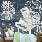 גרפיטי מוזיקה גווני ג'ינס | StickDecor