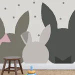 ארנבים מעוצבים אפור חם | StickDecor