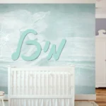 טפט טורקיז ושם פרטי | StickDecor