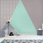 משולש טורקיז וצורות אפורות | StickDecor