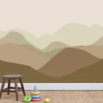 הרים בגוונים של חום ירוק | StickDecor