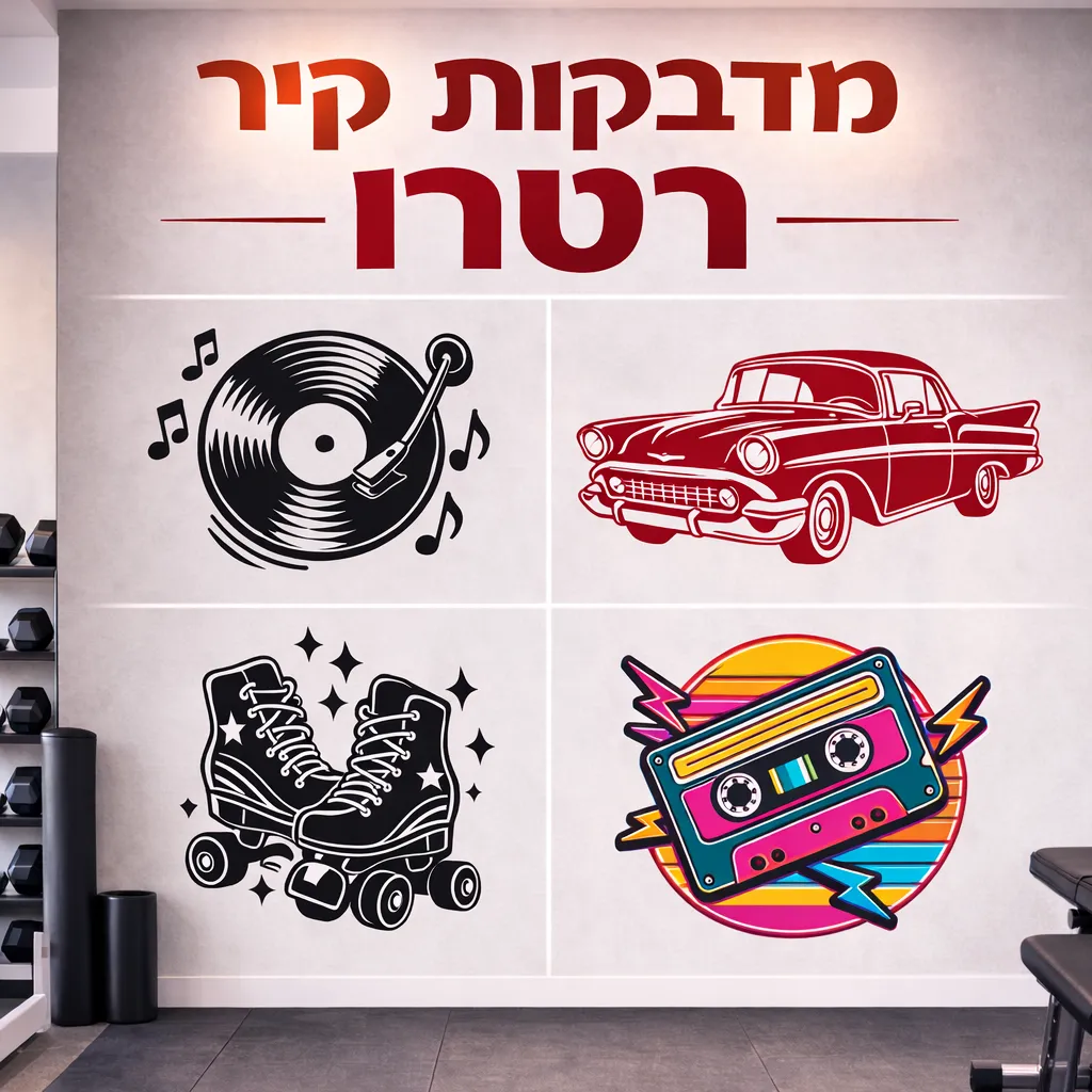 מדבקות קיר רטרו