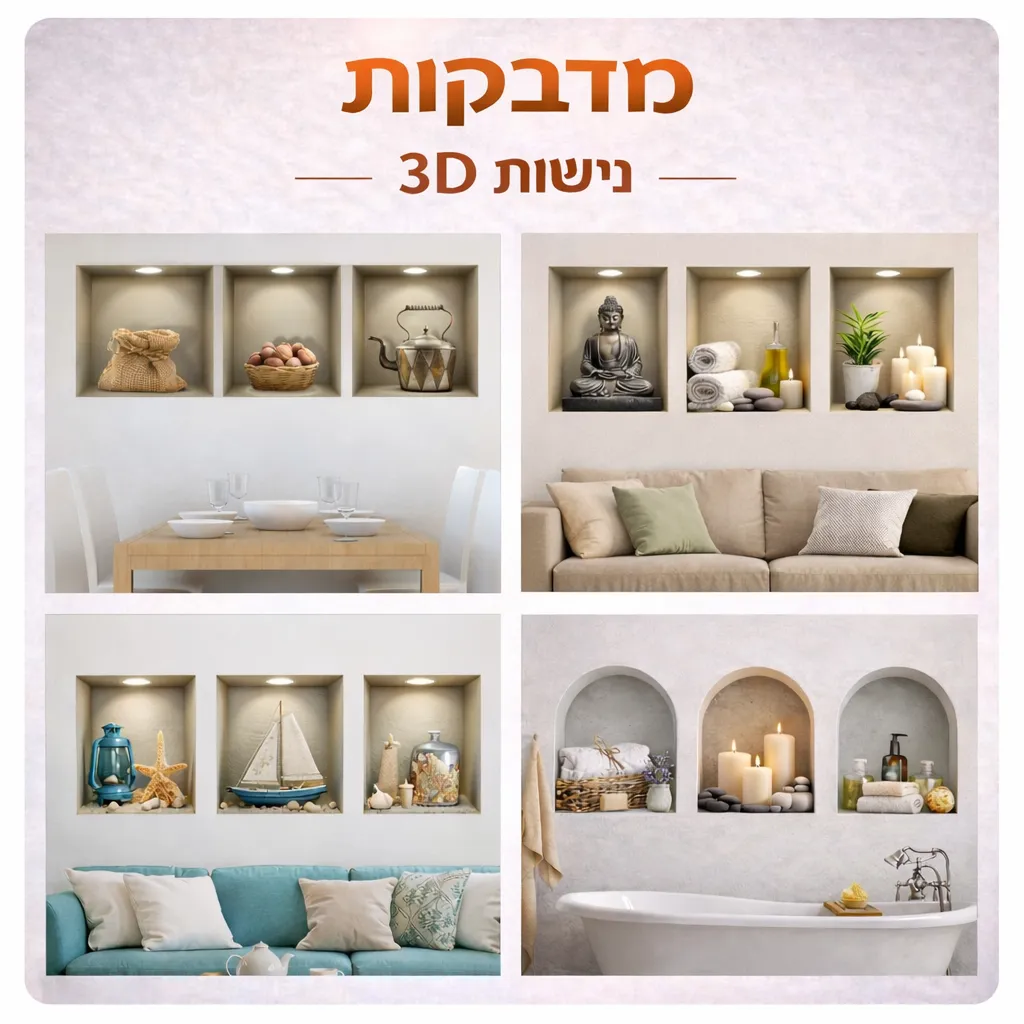 מדבקות נישות 3D