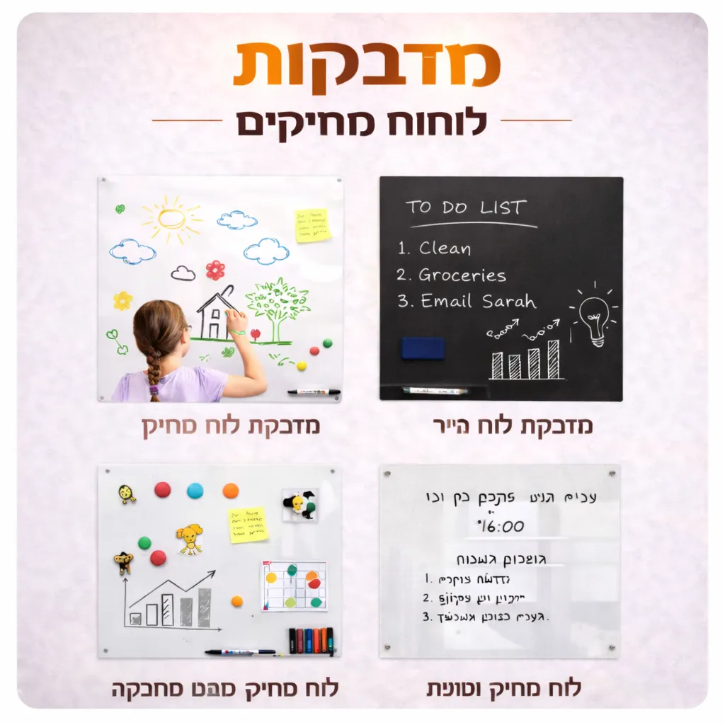 מדבקת לוח מחיק ולוח גיר