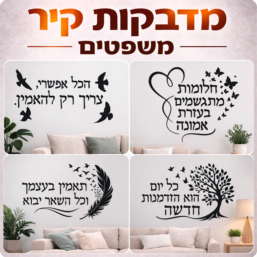 מדבקות קיר משפטים