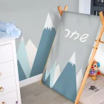 אוהל מעוצב הרים כחולים ושם