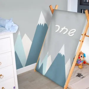 אוהל מעוצב הרים כחולים ושם
