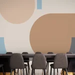עיצוב אבסטרקטי בגווני חום כחול