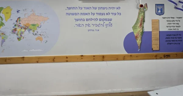 מדבקת טפט מעוצבת מפת עולם והמנון