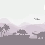 ספארי דינוזאורים בגווני ורוד עדין