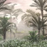 מדבקת טפט | דקלים בג'ונגל