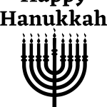 מדבקה לחלון ראווה חנוכה שמח