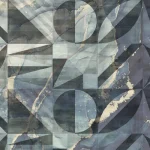 מדבקת טפט | צורות שיש יוקרתי גווני טורקיז