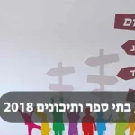 עיצוב גנים , בתי ספר ותיכון 2018