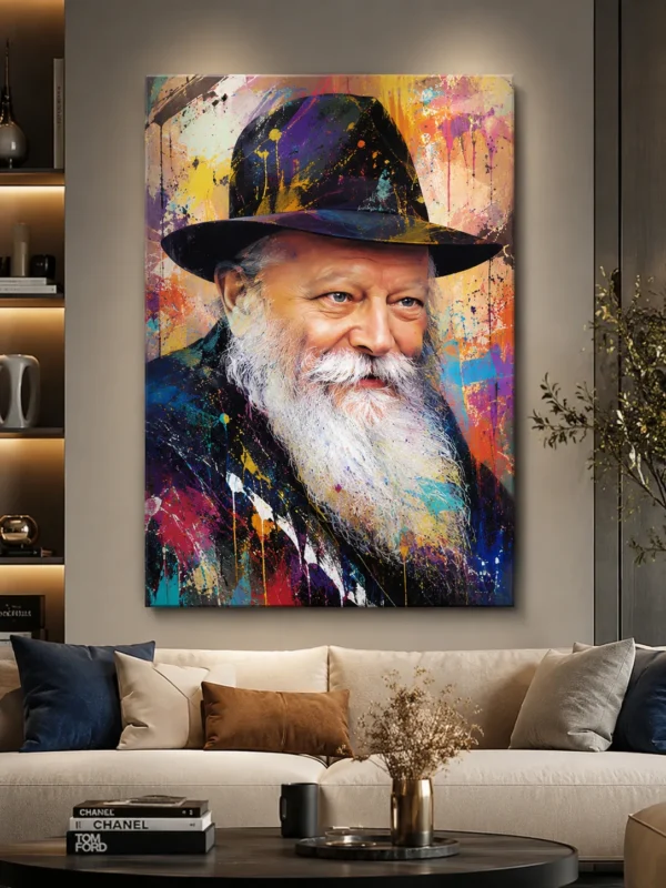 תמונת קנבס — הרבי מליובאוויטש, pop art