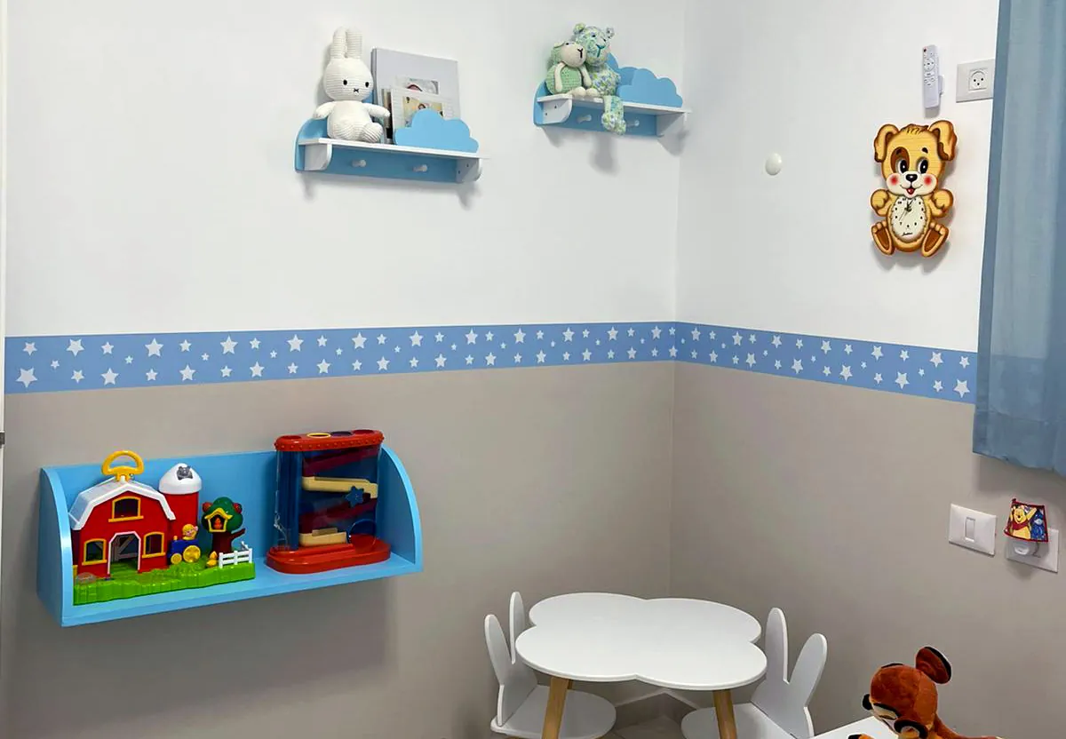 בורדר כוכבים תכלת לחדרי תינוקות