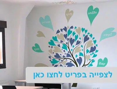 מדבקות קיר וטפטים לבתי ספר
