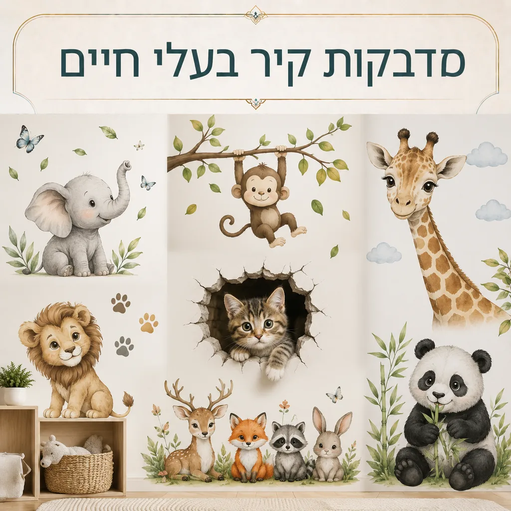 מדבקות קיר בעלי חיים
