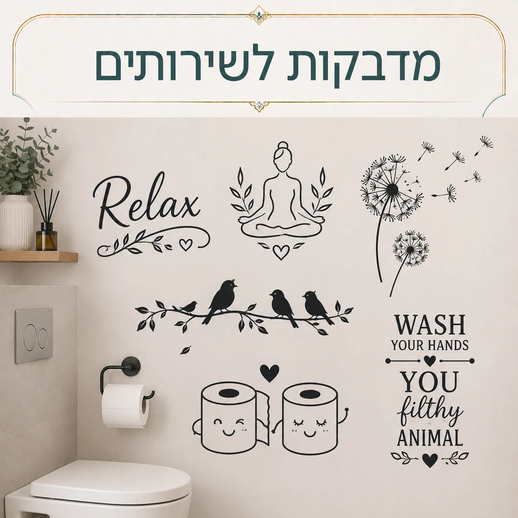 מדבקות לשירותים