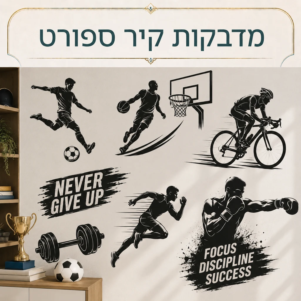 מדבקות קיר ספורט