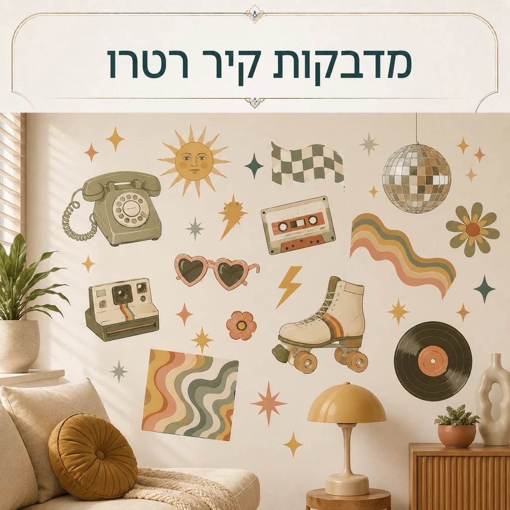 מדבקות קיר רטרו