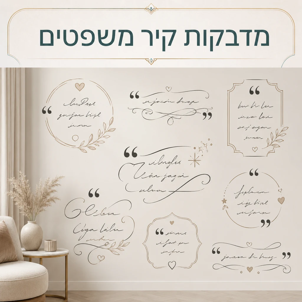 מדבקות קיר משפטים