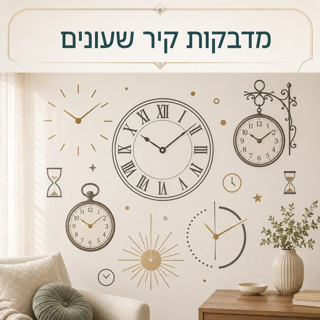 מדבקות קיר שעונים