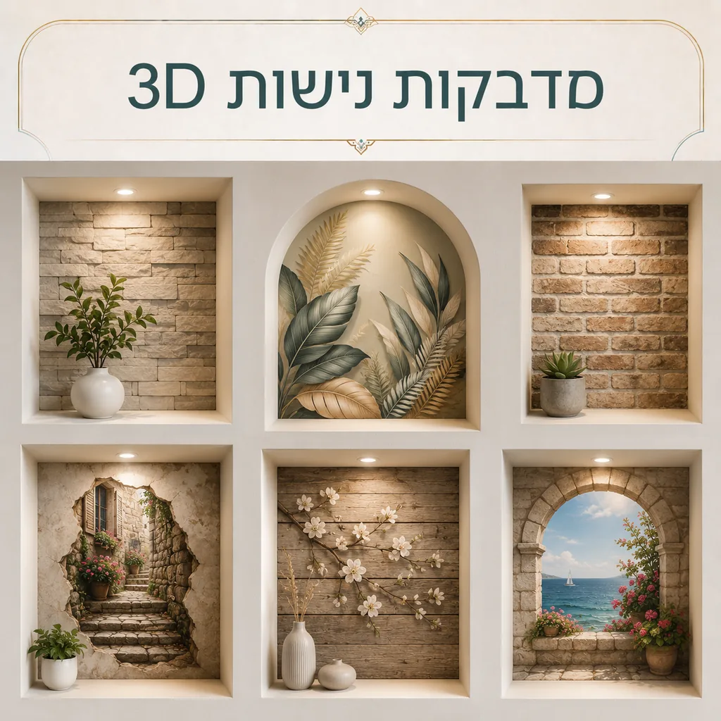 מדבקות נישות 3D