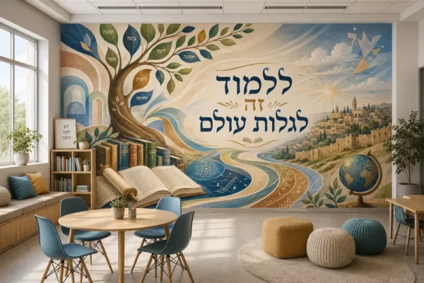 עץ ספרים וגלובוס קסום