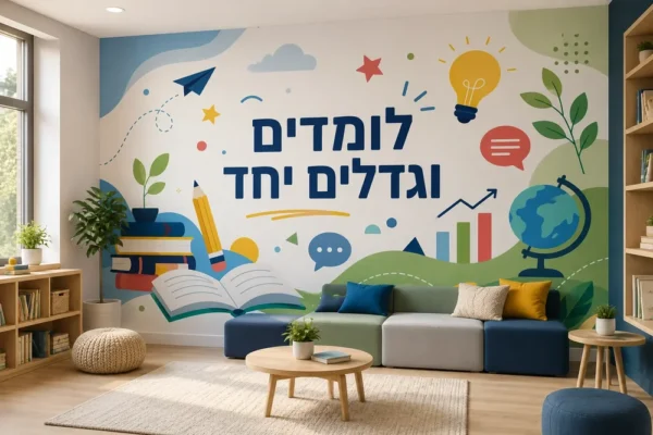 סמלים חינוכיים עם טקסט