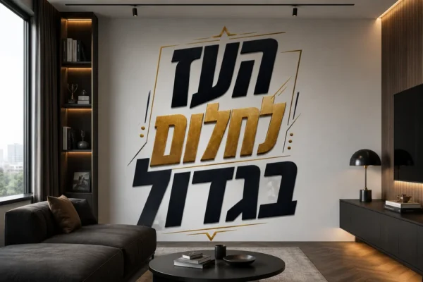 חוזק במילים - עיצוב טיפוגרפי מעורר השראה