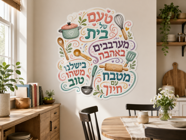 מדבקת טיפוגרפיה עברית שובבה