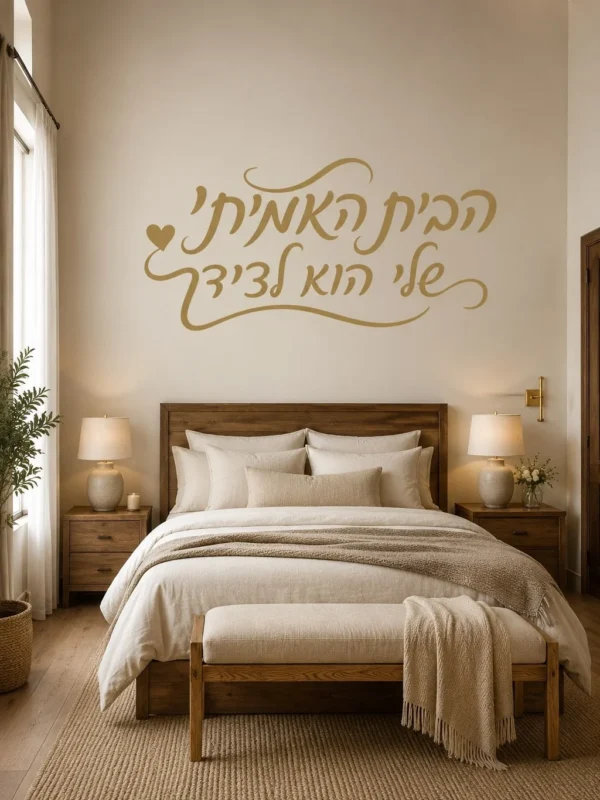 מדבקת קליגרפיה ולב