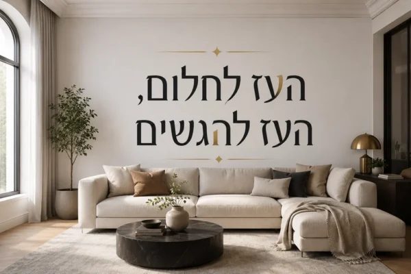 משפט מעורר השראה בחדרי הבית